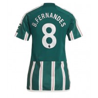 Camisa de Futebol Manchester United Bruno Fernandes #8 Equipamento Secundário Mulheres 2023-24 Manga Curta
